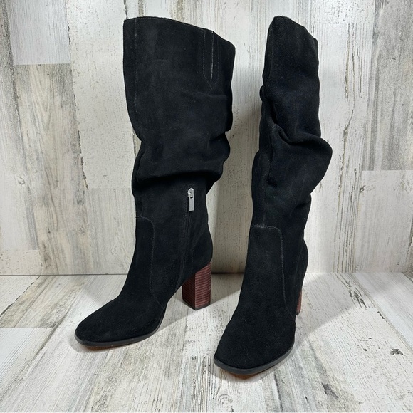 NEW Splendid Gladis Leather Upper Suede Scrunch Block Heel Boots #909 - Picture 2 of 12